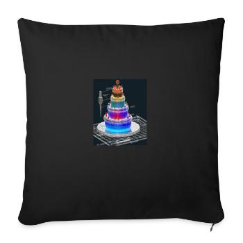 Cake Blueprint Chef pâtissier Cake Baking - Housse de coussin décorative 45 x 45 cm - noir - Devant