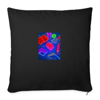 Accessoires de cuisson Tartes Blueprint Chef Pâtissier Gâteau - Housse de coussin décorative 45 x 45 cm - noir - Devant