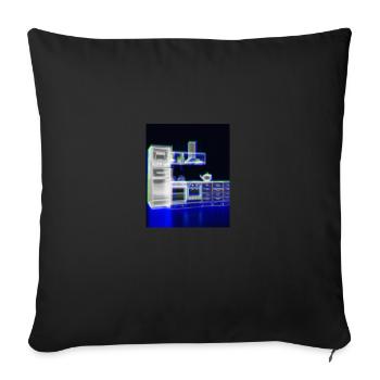 Cuisine Rétro Vintage Blueprint Cook Cooking Cook - Housse de coussin décorative 45 x 45 cm - noir - Devant