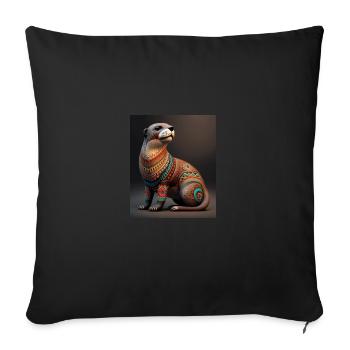 Aesthetic Cool Otter Design Aesthetic Cool Art - Sofa pillowcase 17,3'' x 17,3'' (45 x 45 cm) - black - Front