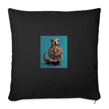 Aesthetic Cool Otter Design Aesthetic Cool Art - Sofa pillowcase 17,3'' x 17,3'' (45 x 45 cm) - black - Front