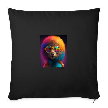 African Otter Pride Pop Art Black Afro Otter - Sofa pillowcase 17,3'' x 17,3'' (45 x 45 cm) - black - Front