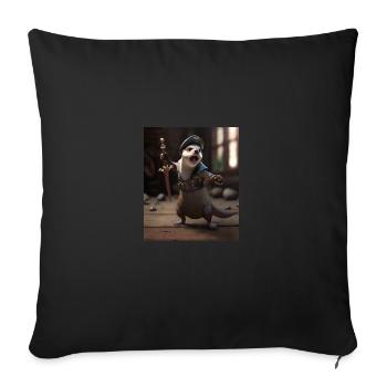 Cute Sea Otter Pet Dabbing Pirate Otter - Sofa pillowcase 17,3'' x 17,3'' (45 x 45 cm) - black - Front