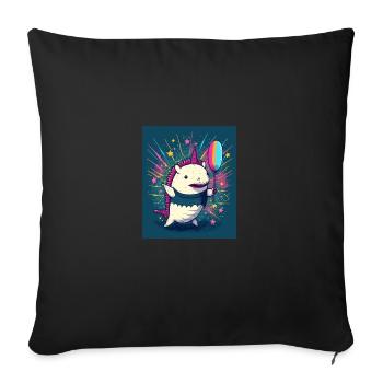 Cinco De Mayo Pinata Party Cute Axolotl Pinata - Housse de coussin décorative 45 x 45 cm - noir - Devant