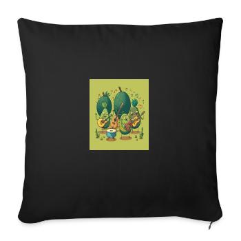 Mexican American Musician Mexican Food Band - Sofa pillowcase 17,3'' x 17,3'' (45 x 45 cm) - black - Front