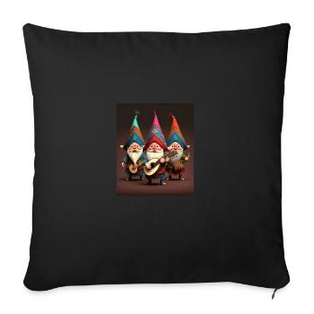Gnome Playing Musical Instruments Mexican Gnomes - Sofakissenbezug 45 x 45 cm - Schwarz - Vorne