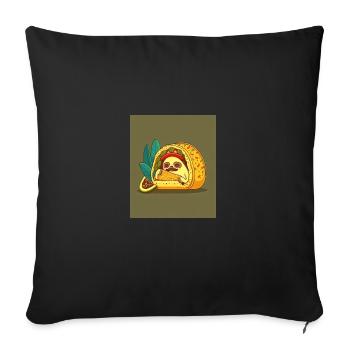 Sloth Sleeping In Taco Funny Sloth Taco Lover - Sofa pillowcase 17,3'' x 17,3'' (45 x 45 cm) - black - Front
