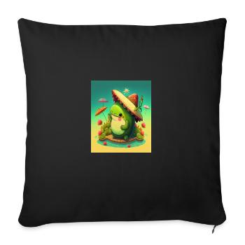 Vegan Avocado Lover Avocado Lover Axolotl Fish - Sofa pillowcase 17,3'' x 17,3'' (45 x 45 cm) - black - Front