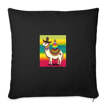 Unicorn Morphed With Llama Funny Mexican Unicorn - Sofakissenbezug 45 x 45 cm - Schwarz - Vorne