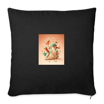 Taco Lover Disassembled Taco Food Humor - Sofa pillowcase 17,3'' x 17,3'' (45 x 45 cm) - black - Front