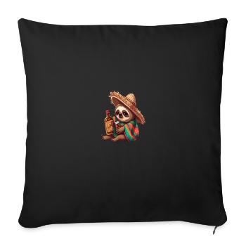 Cute Sloth Animal Owners Drunk Mexican Sloth - Sofakissenbezug 45 x 45 cm - Schwarz - Vorne