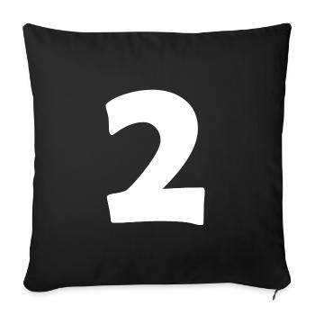2 - Sofa pillowcase 17,3'' x 17,3'' (45 x 45 cm) - black - Front
