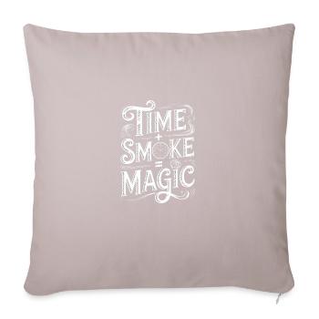 Time Smoke Magic Meat Smoking - Sofa pillowcase 17,3'' x 17,3'' (45 x 45 cm) - light taupe - Front