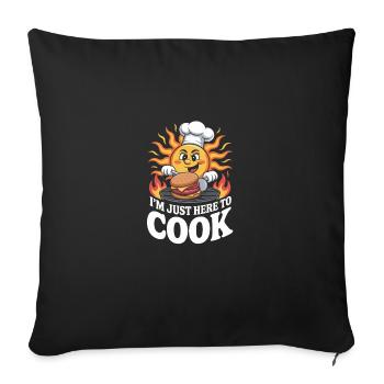 Je suis juste ici pour cuisiner les coups de soleil - Housse de coussin décorative 45 x 45 cm - noir - Devant