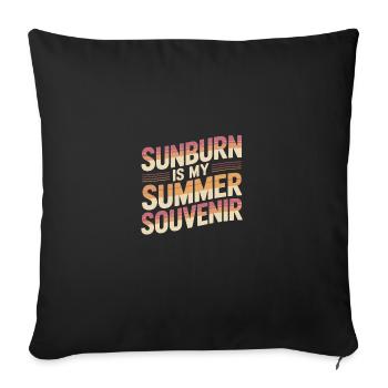 Sunburn est mon souvenir d’été Sunburn - Housse de coussin décorative 45 x 45 cm - noir - Devant