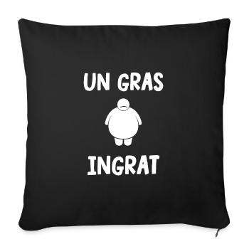 un gras ingrat - Housse de coussin décorative 45 x 45 cm - noir - Devant