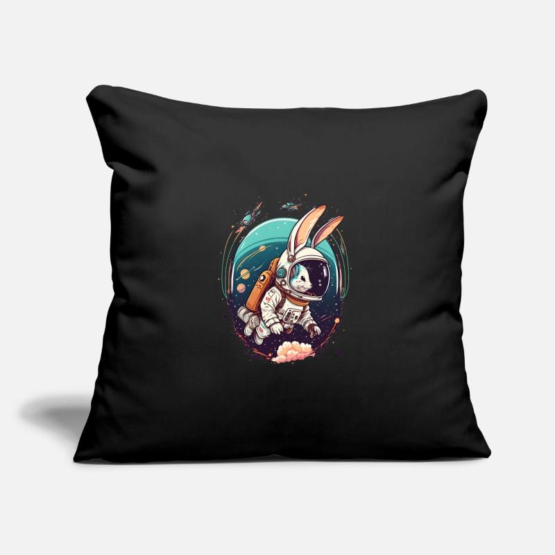 Rabbit in space Sofa pillowcase 17,3'' x 17,3'' (45 x 45 cm)
