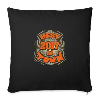 en 2017 - Housse de coussin décorative 45 x 45 cm - noir - Devant