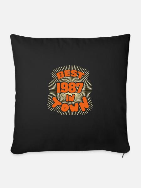 Best 1987 - Sofakissenbezug 45 x 45 cm - Schwarz