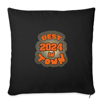 Meilleur 2024 - Housse de coussin décorative 45 x 45 cm - noir - Devant
