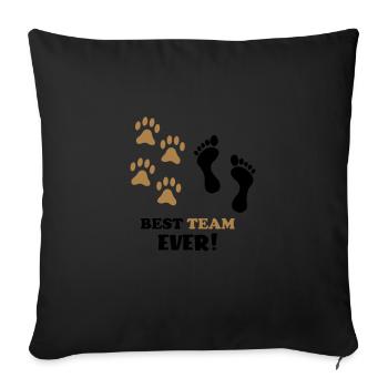 best team ever 02 - Sofa pillowcase 17,3'' x 17,3'' (45 x 45 cm) - black - Front