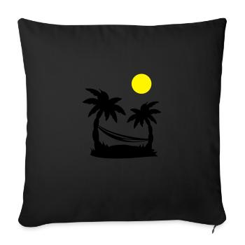 palm hammock - Sofa pillowcase 17,3'' x 17,3'' (45 x 45 cm) - black - Front