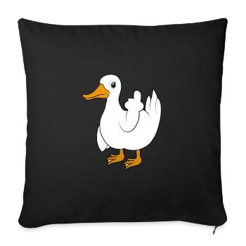 Drôle Canard Maléfique Canard Canard Vous - Housse de coussin décorative 45 x 45 cm - noir - Devant