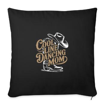Line Dance Mom Line Dance Mom Cadeau - Housse de coussin décorative 45 x 45 cm - noir - Devant