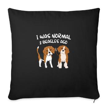 Amoureux des chiens Chiens Cadeau drôle Beagle - Housse de coussin décorative 45 x 45 cm - noir - Devant