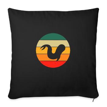 Béluga rétro - Housse de coussin décorative 45 x 45 cm - noir - Devant