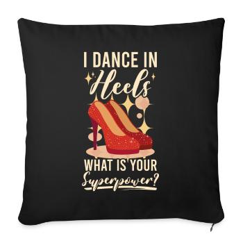 Formation en danse Ballroom Danse de couple - Housse de coussin décorative 45 x 45 cm - noir - Devant