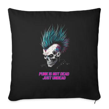 Le punk n’est pas mort, juste mort-vivant ! - Housse de coussin décorative 45 x 45 cm - noir - Devant