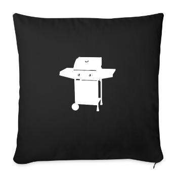 Barbecue à gaz Barbecue Barbecue Barbecue Barbecue Feu Cadeau - Housse de coussin décorative 45 x 45 cm - noir - Devant