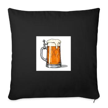 Bierkrug: Symbol deutscher Braukunst - Sofakissenbezug 45 x 45 cm - Schwarz - Vorne