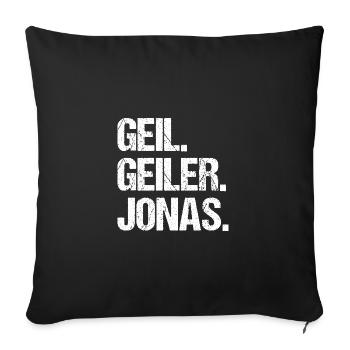 Jonas - Sofa pillowcase 17,3'' x 17,3'' (45 x 45 cm) - black - Front