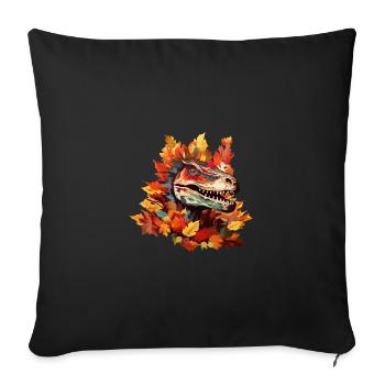 variation 23626aColorful T-Rex: Dinosaurs in the - Sofa pillowcase 17,3'' x 17,3'' (45 x 45 cm) - black - Front