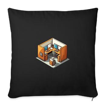 Office - Sofa pillowcase 17,3'' x 17,3'' (45 x 45 cm) - black - Front