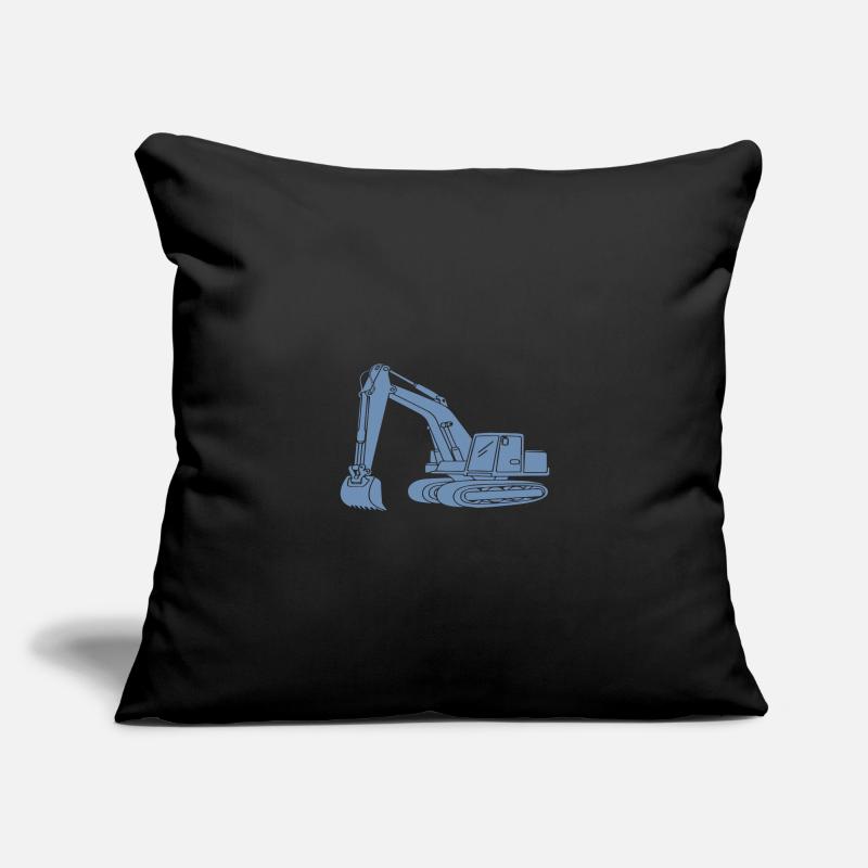 Excavator Driver Silhouette - Construction Equipment Operator Sofa pillowcase 17,3'' x 17,3'' (45 x 45 cm)