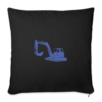 Baggerfahrer Silhouette - Baugeräteführer - Sofakissenbezug 45 x 45 cm - Schwarz - Vorne