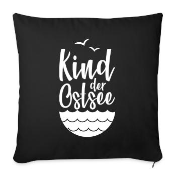 KIND DER OSTSEE KÜSTE DDR - Sofakissenbezug 45 x 45 cm - Schwarz - Vorne