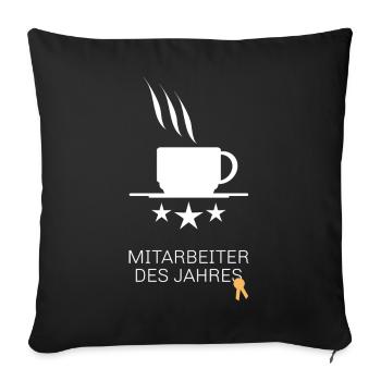 Mitarbeiter des Jahres - Sofakissenbezug 45 x 45 cm - Schwarz - Vorne