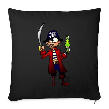 Pirate - Housse de coussin décorative 45 x 45 cm - noir - Devant