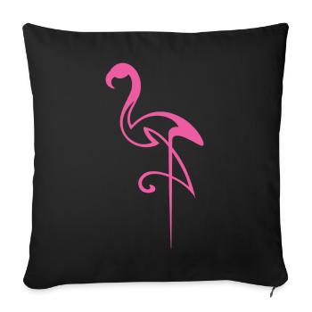 Flamingo - Housse de coussin décorative 45 x 45 cm - noir - Devant