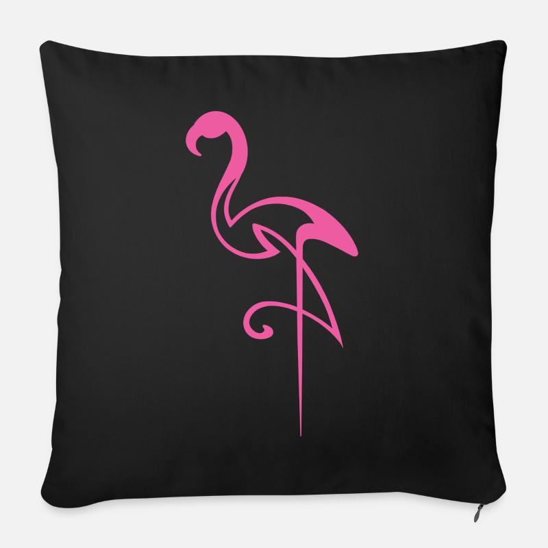 Flamingo - Sofakissenbezug 45 x 45 cm - Schwarz