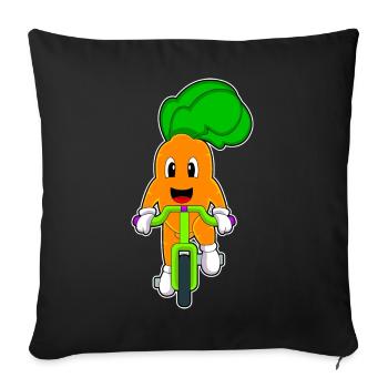 Vélo carotte - Housse de coussin décorative 45 x 45 cm - noir - Devant