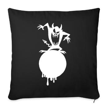 Das Monster auf dem weißen Planeten - Sofakissenbezug 45 x 45 cm - Schwarz - Vorne