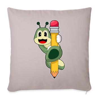 Caterpillar Pupil Pencil School - Sofa pillowcase 17,3'' x 17,3'' (45 x 45 cm) - light taupe - Front