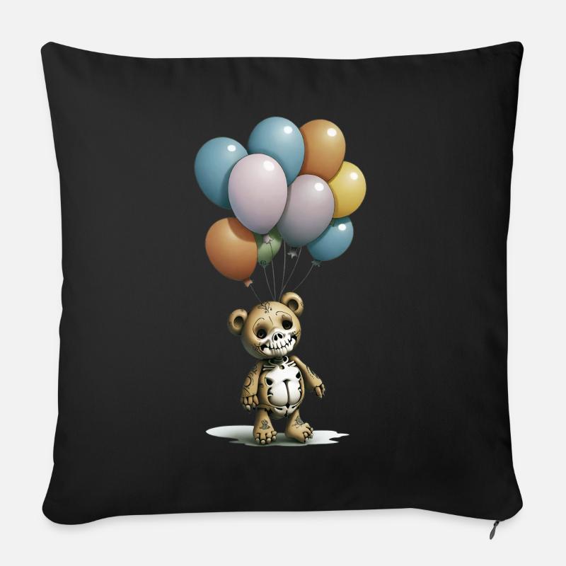 Deadybear - Sofakissenbezug 45 x 45 cm - Schwarz