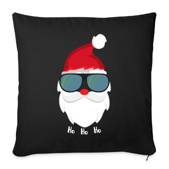 Santa Claus Cool with Sunglasses - Sofa pillowcase 17,3'' x 17,3'' (45 x 45 cm) - black - Front