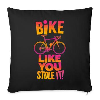 Vélo comme si vous l’aviez volé Style rétro - Housse de coussin décorative 45 x 45 cm - noir - Devant